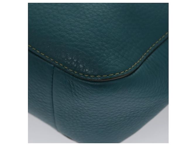 Borsa a spalla in pelle blu Coach Auth yk16171 - vista 16