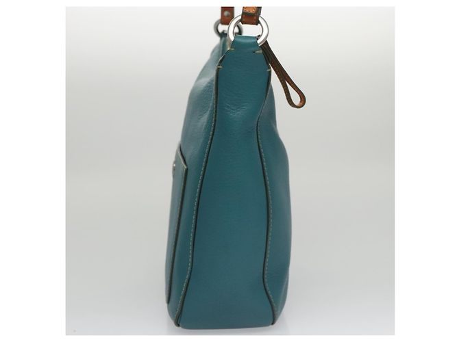 Borsa a spalla in pelle blu Coach Auth yk16171 - vista 3