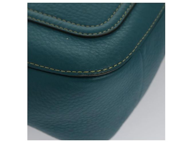 Borsa a spalla in pelle blu Coach Auth yk16171 - vista 9