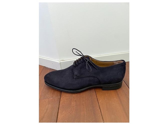 Autre Marque Magnanni Scarpe stringate in camoscio blu navy 41 - vista 2