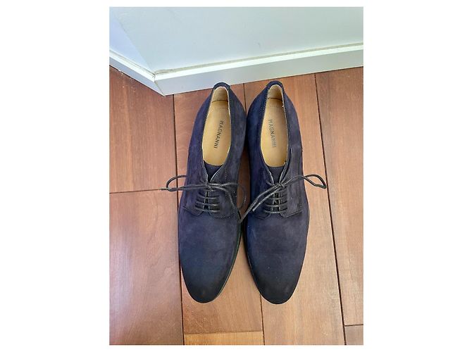 Autre Marque Magnanni Scarpe stringate in camoscio blu navy 41 - vista 3