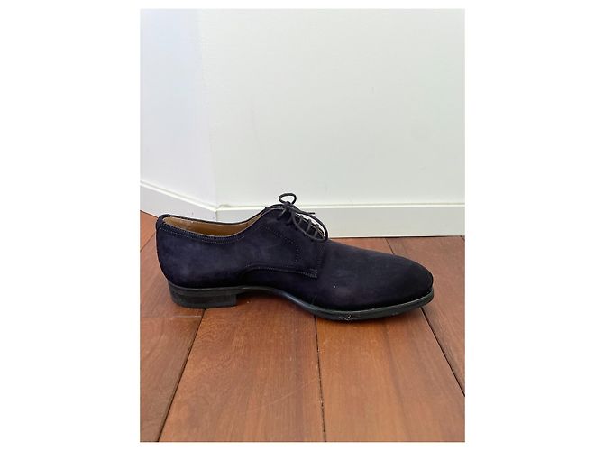 Autre Marque Magnanni Scarpe stringate in camoscio blu navy 41 - vista 4