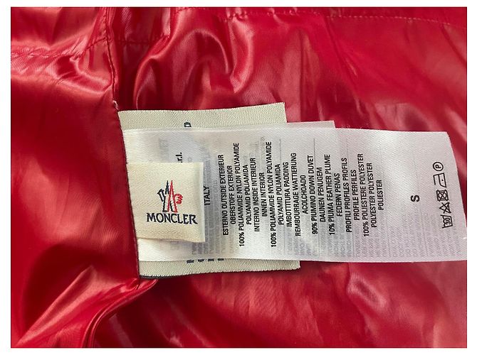 Chaqueta de Plumas Moncler Roja Mujer S - vista 7