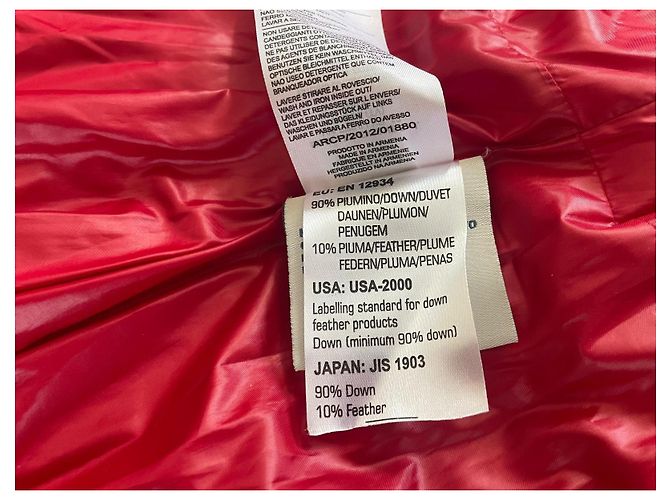 Chaqueta de Plumas Moncler Roja Mujer S - vista 8