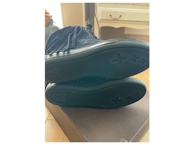 Louis Vuitton Millennium Wedge Sneaker Schwarz Leder - Ansicht 5