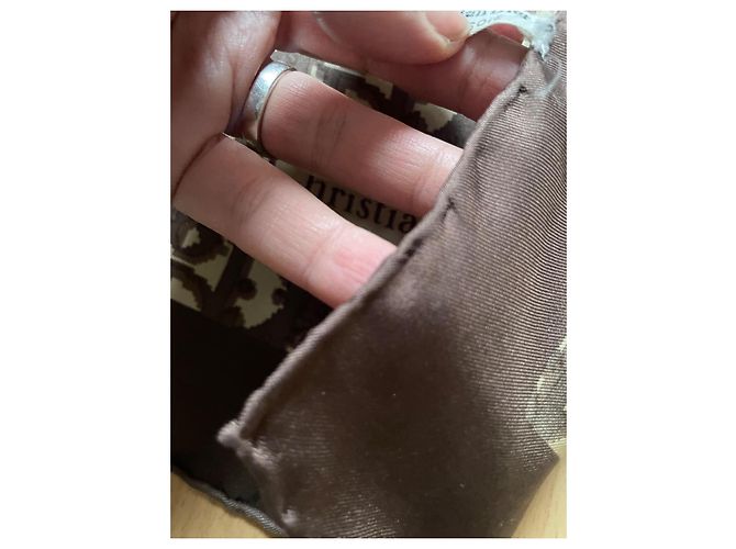 Dior Oblique Monogram Maxi Schal Braun Seide - Ansicht 5