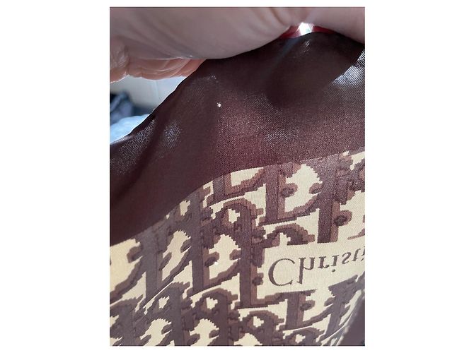 Dior Oblique Monogram Maxi Schal Braun Seide - Ansicht 9