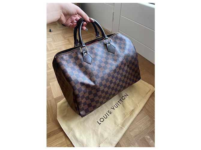 Louis Vuitton speedy 35 damier ebano Marrone chiaro Marrone scuro - vista 2