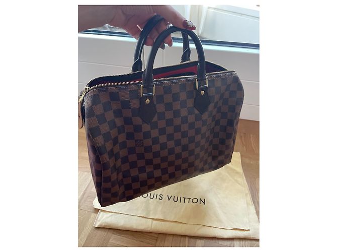 Louis Vuitton speedy 35 damier ebano Marrone chiaro Marrone scuro - vista 6