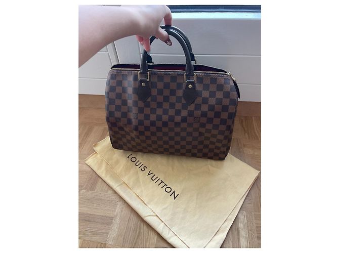 Louis Vuitton speedy 35 damier ebano Marrone chiaro Marrone scuro - vista 8
