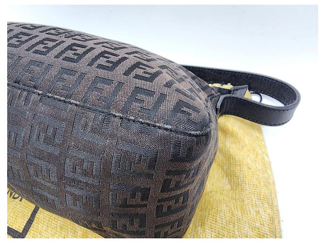 Borsa a Spalla Fendi Baguette Zucca Zucchino Marrone - vista 11