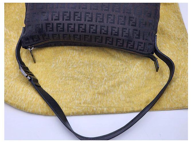 Borsa a Spalla Fendi Baguette Zucca Zucchino Marrone - vista 4