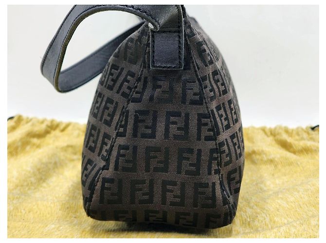 Borsa a Spalla Fendi Baguette Zucca Zucchino Marrone - vista 5