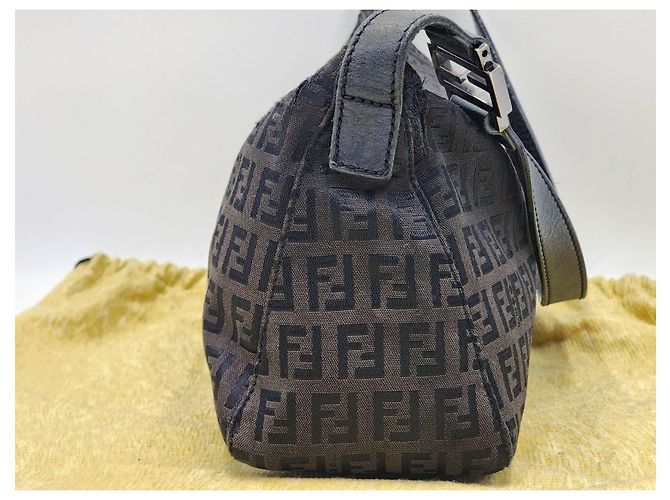 Borsa a Spalla Fendi Baguette Zucca Zucchino Marrone - vista 6