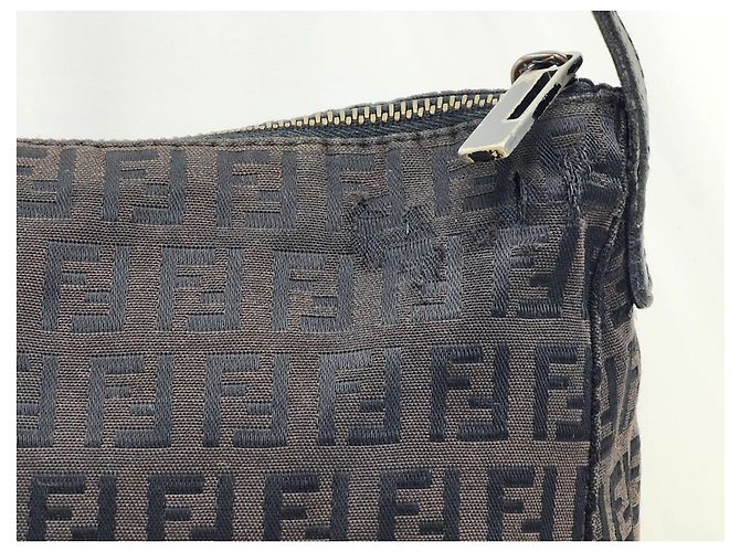 Borsa a Spalla Fendi Baguette Zucca Zucchino Marrone - vista 7