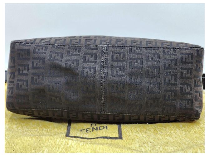 Borsa a Spalla Fendi Baguette Zucca Zucchino Marrone - vista 9