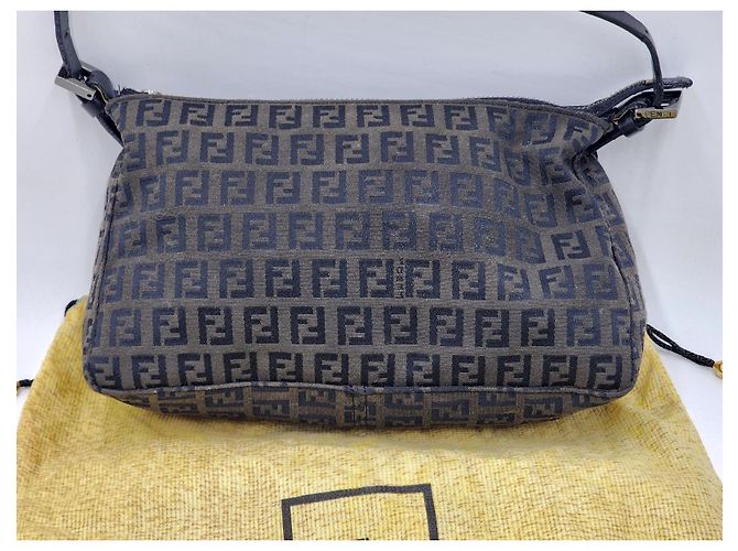 Borsa a Spalla Fendi Baguette Zucca Zucchino Marrone - vista 2
