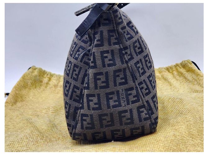 Borsa a Spalla Fendi Baguette Zucca Zucchino Marrone - vista 6