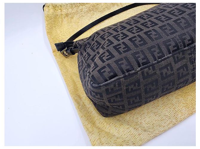 Borsa a Spalla Fendi Baguette Zucca Zucchino Marrone - vista 7