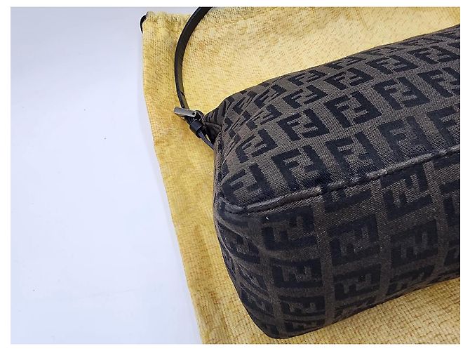Borsa a Spalla Fendi Baguette Zucca Zucchino Marrone - vista 8