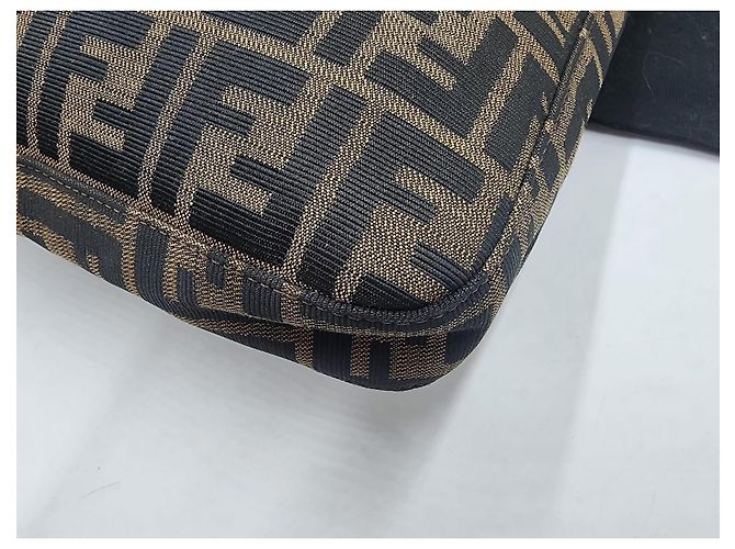 Borsa a Spalla Fendi Mamma Baguette Marrone - vista 12