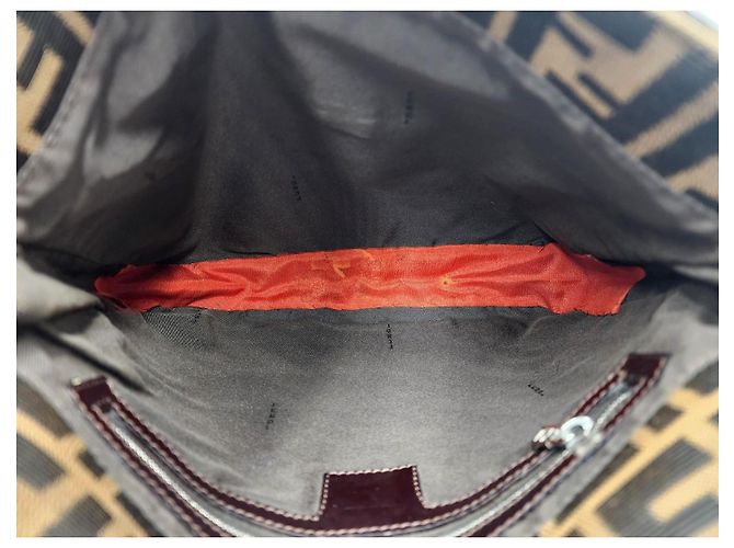 Borsa a Spalla Fendi Mamma Baguette Marrone - vista 15