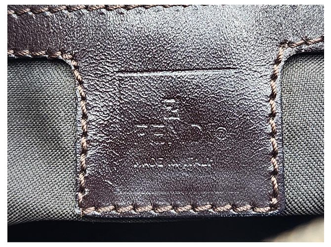Borsa a Spalla Fendi Mamma Baguette Marrone - vista 16