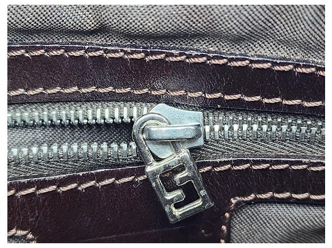 Borsa a Spalla Fendi Mamma Baguette Marrone - vista 18