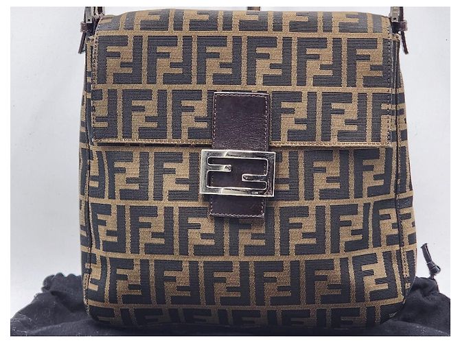 Borsa a Spalla Fendi Mamma Baguette Marrone - vista 4