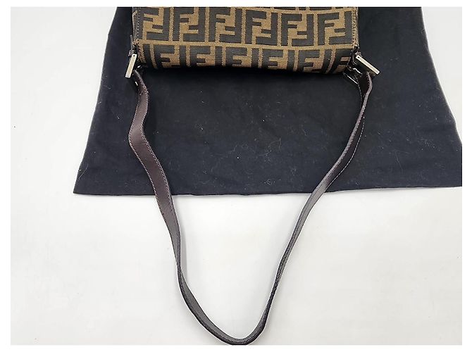 Borsa a Spalla Fendi Mamma Baguette Marrone - vista 5