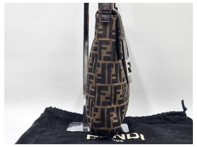 Borsa a Spalla Fendi Mamma Baguette Marrone - vista 6