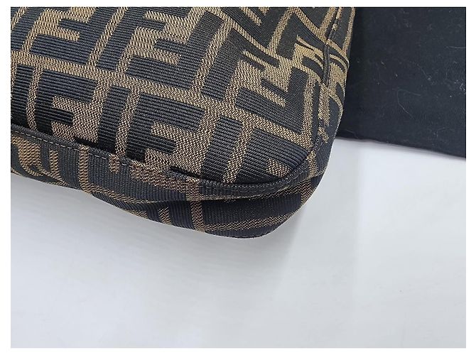 Borsa a Spalla Fendi Mamma Baguette Marrone - vista 9