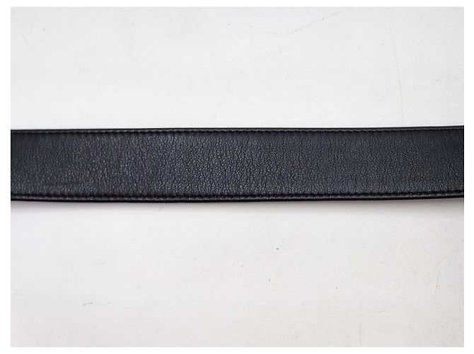 Chanel Leder- und Gunmetal-Silber-Schnallen-Gürtel Schwarz - Ansicht 17