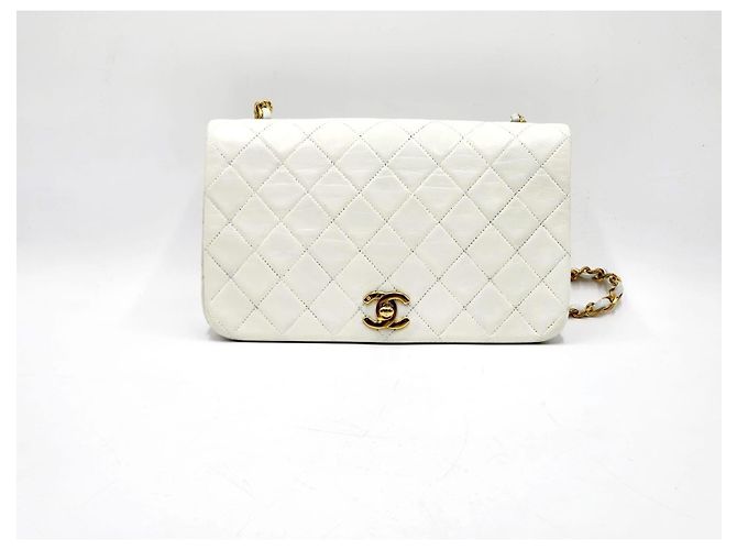 Chanel Classico Senza Tempo Flap Singolo Completo 24K GHW Bianco - vista 6