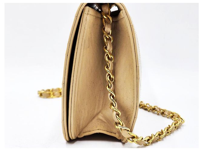 Chanel Timeless Classic Wallet on Chain (WOC) in Hardware Dorato 24K (GHW) Beige - vista 5