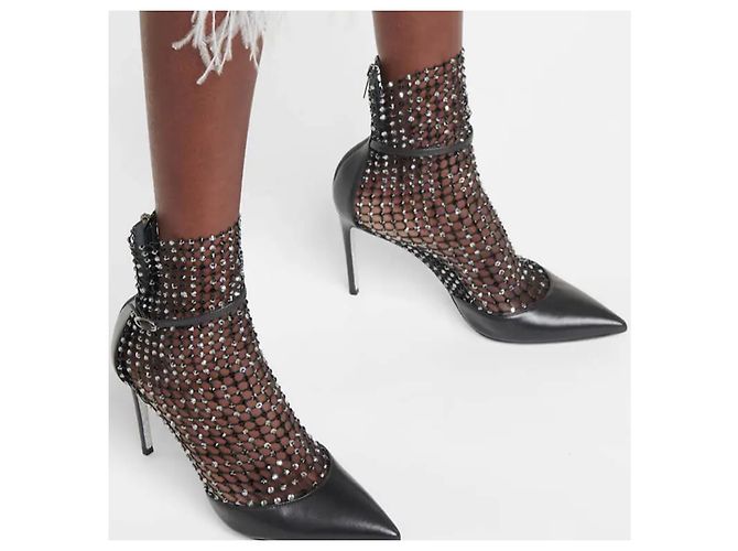 Décolleté Rene Caovilla Galaxia 100 in pelle nera Nero - vista 5