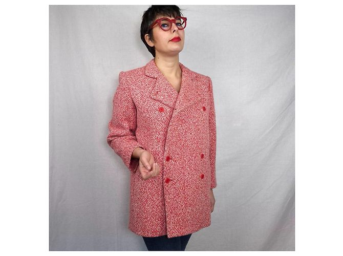 Abrigo rojo Yves Saint Laurent Roja - vista 3