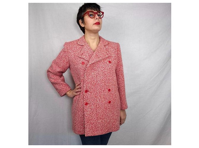 Abrigo rojo Yves Saint Laurent Roja - vista 6