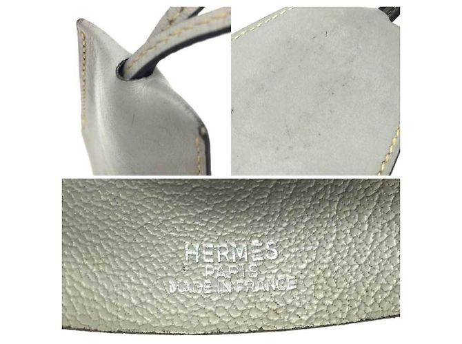 Hermès Portachiavi in pelle Hermes Kelly grigio Marrone - vista 3