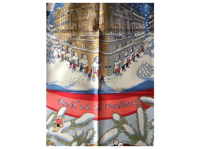 Lenço Hermès intitulado NOEL AU 24 FAUBOURG novo na sua caixa e na sua caixa externa - vista 5