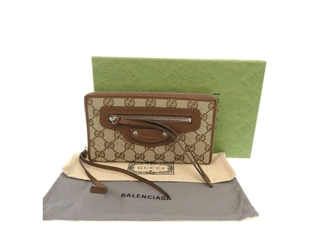 Gucci El Proyecto Hacker Cartera Larga Neo Clásica Castaño Beige - vista 3