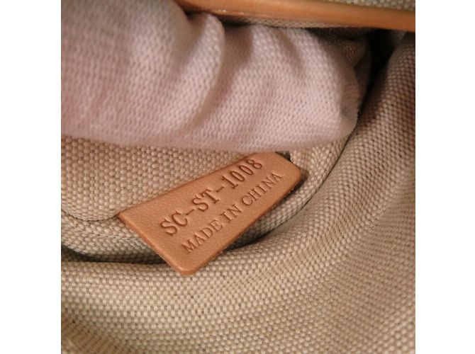 Céline Borsa a mano con motivo carrozza Sulky Celine Marrone Bianco Beige - vista 9