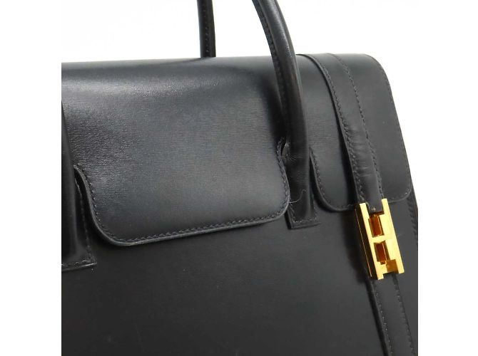 Hermès Borsa Hermes Drag 27 in pelle di vitello nera Nero - vista 8