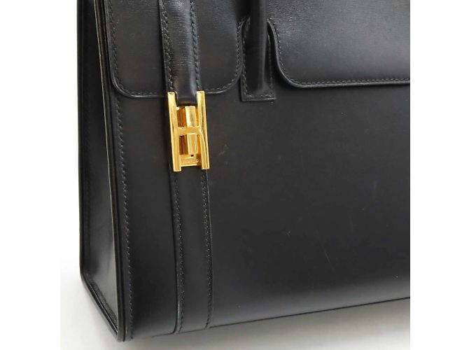 Hermès Borsa Hermes Drag 27 in pelle di vitello nera Nero - vista 9