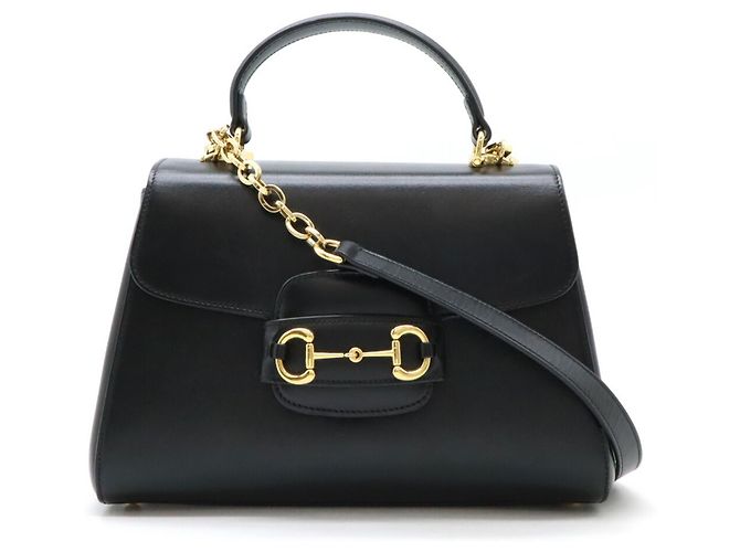 Borsa media Gucci Horsebit 1955 Nero - vista 2