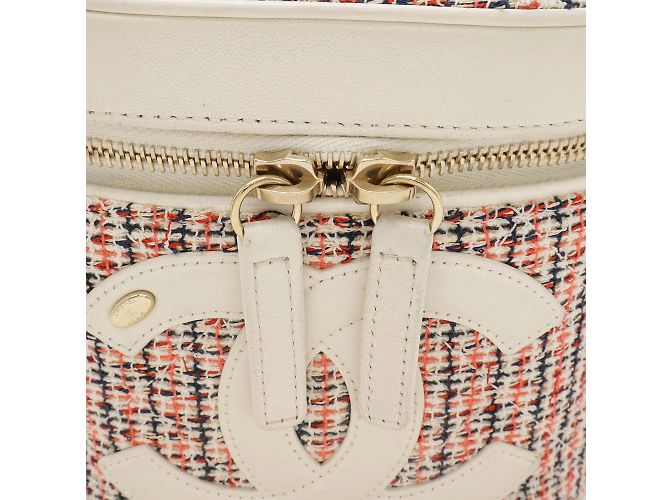Chanel Cruise Line Coco Mark Vanity Case Bag White Red Orange Navy blue - view 5