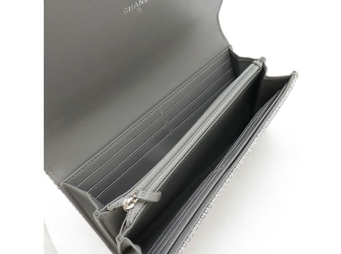 Cartera con solapa Coco de la línea Deauville de Chanel Gris - vista 5