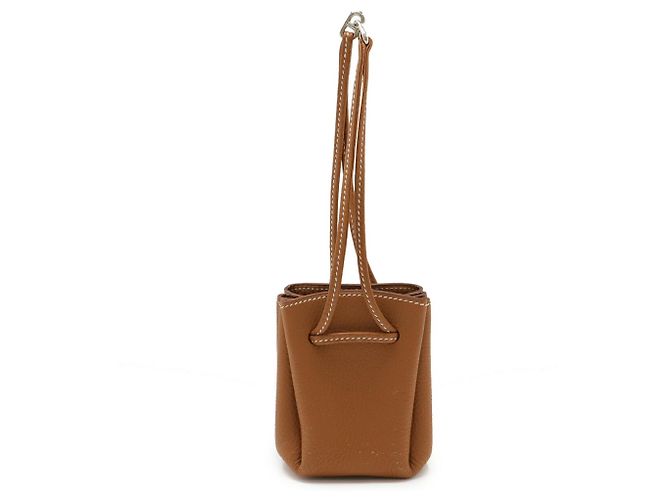Hermès Pochette Hermes Vespa in pelle marrone - vista 2