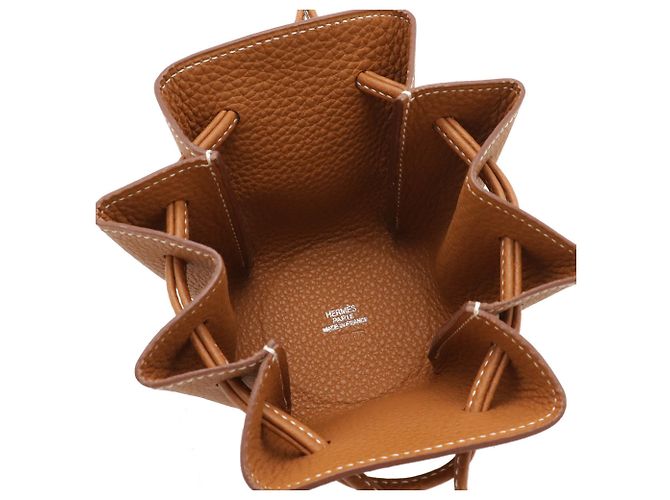 Hermès Pochette Hermes Vespa in pelle marrone - vista 6
