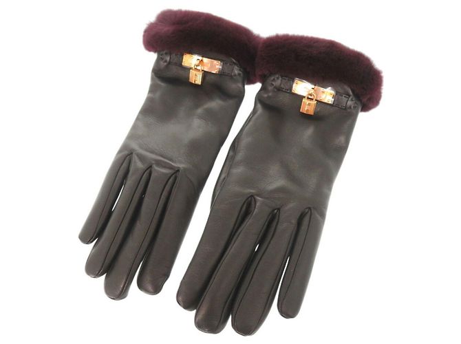 Hermès Hermes Kelly Handschuhe in Schwarz - Ansicht 2